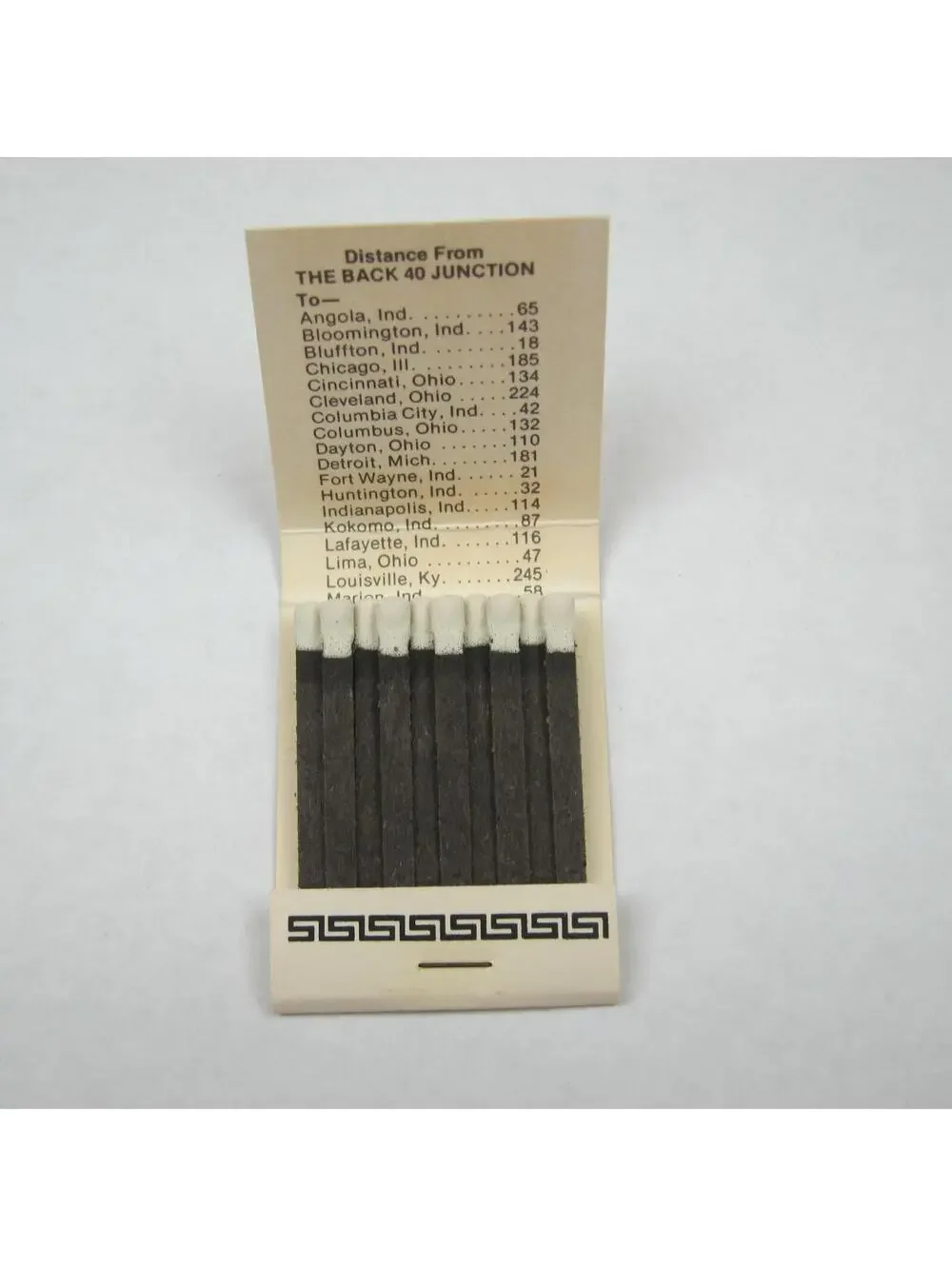 4 Matchbooks Indiana Bill Knapp's Hickory Lane The Rustic Cabin Back 4o Junction